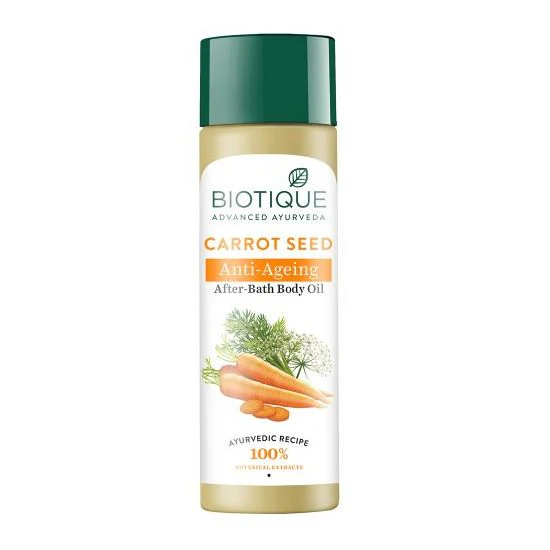 Biotique Carrot seed anti-ageing after-bath body oil 120ml